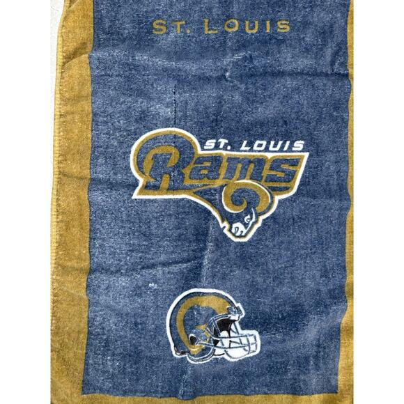 Vintage St Louis Rams Hand Towels Blue Gold Man Cave 100% Cotton - Picture 2 of 6